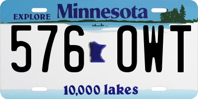 MN license plate 576OWT