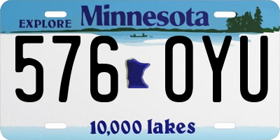 MN license plate 576OYU