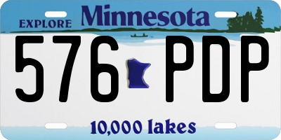MN license plate 576PDP