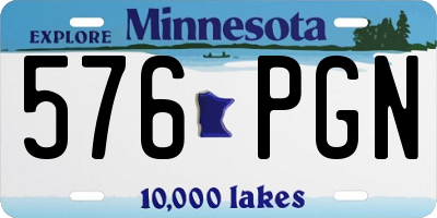 MN license plate 576PGN