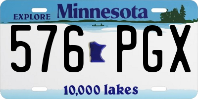 MN license plate 576PGX