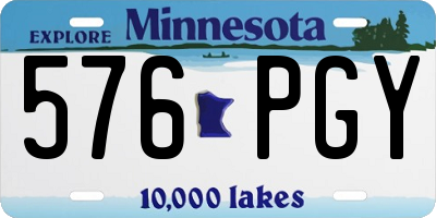 MN license plate 576PGY