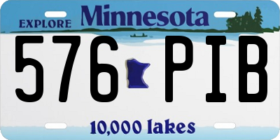 MN license plate 576PIB