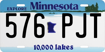 MN license plate 576PJT