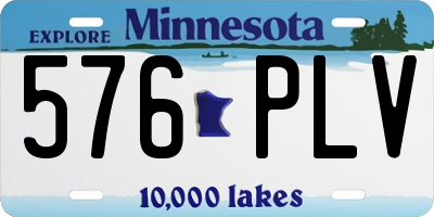 MN license plate 576PLV