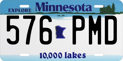 MN license plate 576PMD