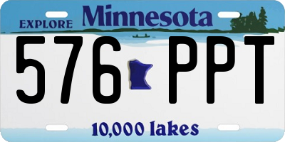 MN license plate 576PPT