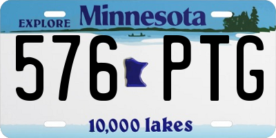 MN license plate 576PTG