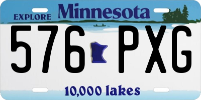 MN license plate 576PXG