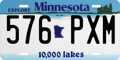 MN license plate 576PXM