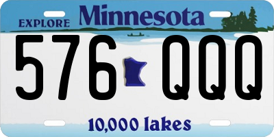 MN license plate 576QQQ