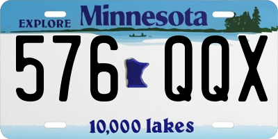 MN license plate 576QQX