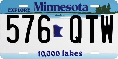 MN license plate 576QTW