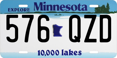 MN license plate 576QZD