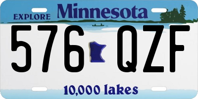 MN license plate 576QZF