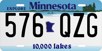 MN license plate 576QZG