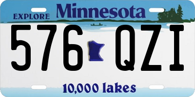 MN license plate 576QZI
