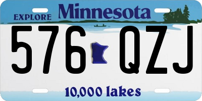 MN license plate 576QZJ