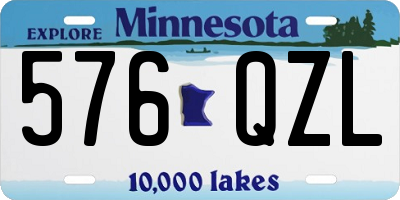 MN license plate 576QZL
