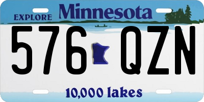 MN license plate 576QZN