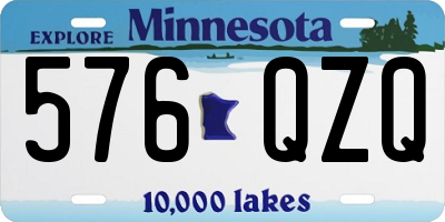 MN license plate 576QZQ
