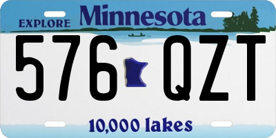 MN license plate 576QZT