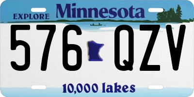 MN license plate 576QZV
