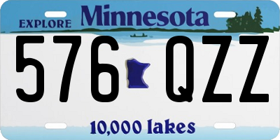 MN license plate 576QZZ