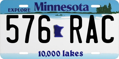 MN license plate 576RAC