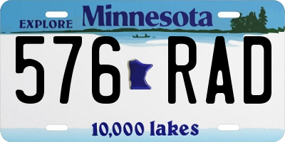 MN license plate 576RAD