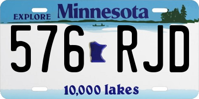 MN license plate 576RJD