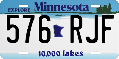 MN license plate 576RJF