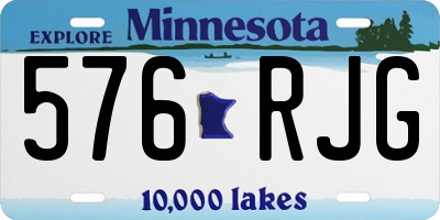 MN license plate 576RJG