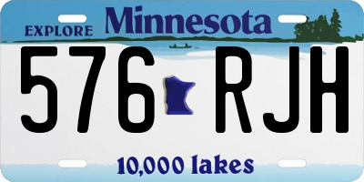 MN license plate 576RJH