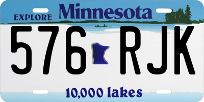 MN license plate 576RJK