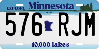 MN license plate 576RJM