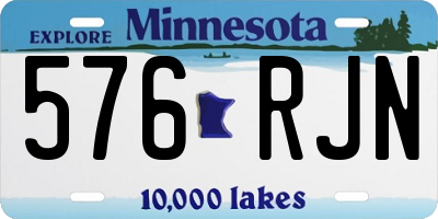 MN license plate 576RJN