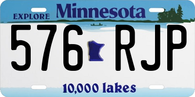 MN license plate 576RJP