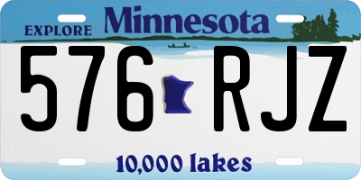 MN license plate 576RJZ