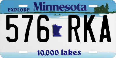 MN license plate 576RKA