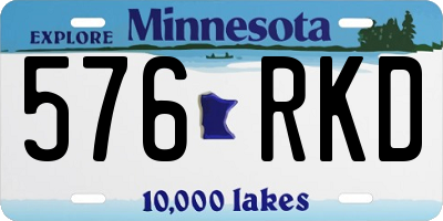 MN license plate 576RKD