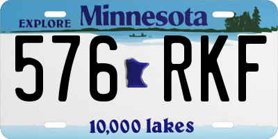 MN license plate 576RKF