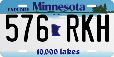 MN license plate 576RKH