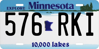 MN license plate 576RKI