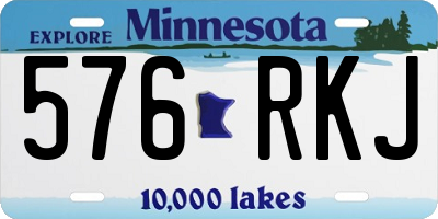MN license plate 576RKJ