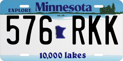 MN license plate 576RKK