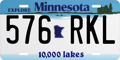 MN license plate 576RKL
