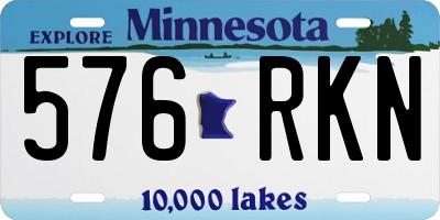 MN license plate 576RKN