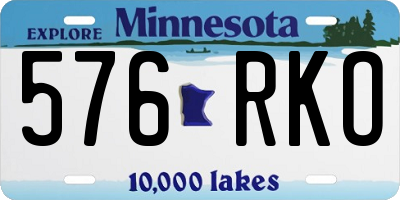 MN license plate 576RKO