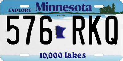 MN license plate 576RKQ